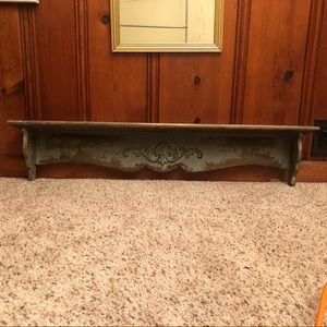 Home Accents blue teak floating shelf